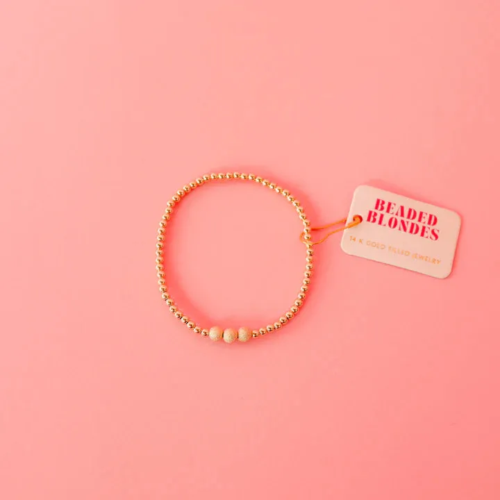 14k Gold Filled Stardust Taylor Beads Stretch Bracelet