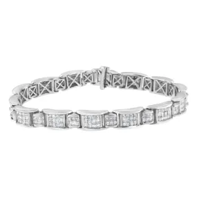 14K White Gold 5.0 Cttw Princess-Cut Diamond Tennis Bracelet of Distinction
