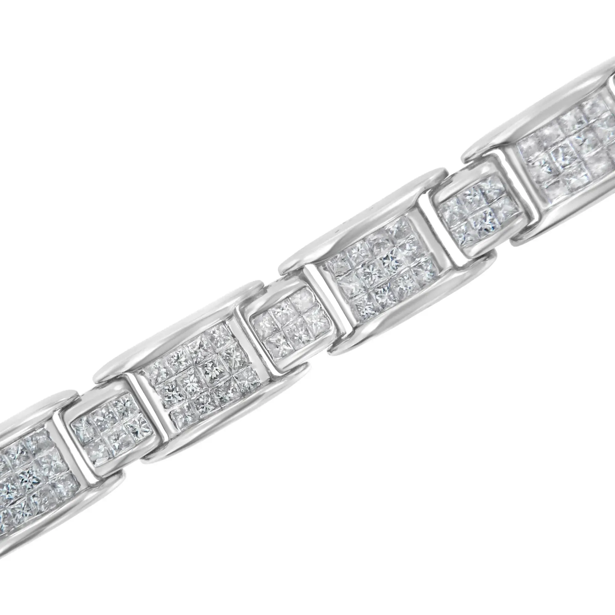 14K White Gold 5.0 Cttw Princess-Cut Diamond Tennis Bracelet of Distinction