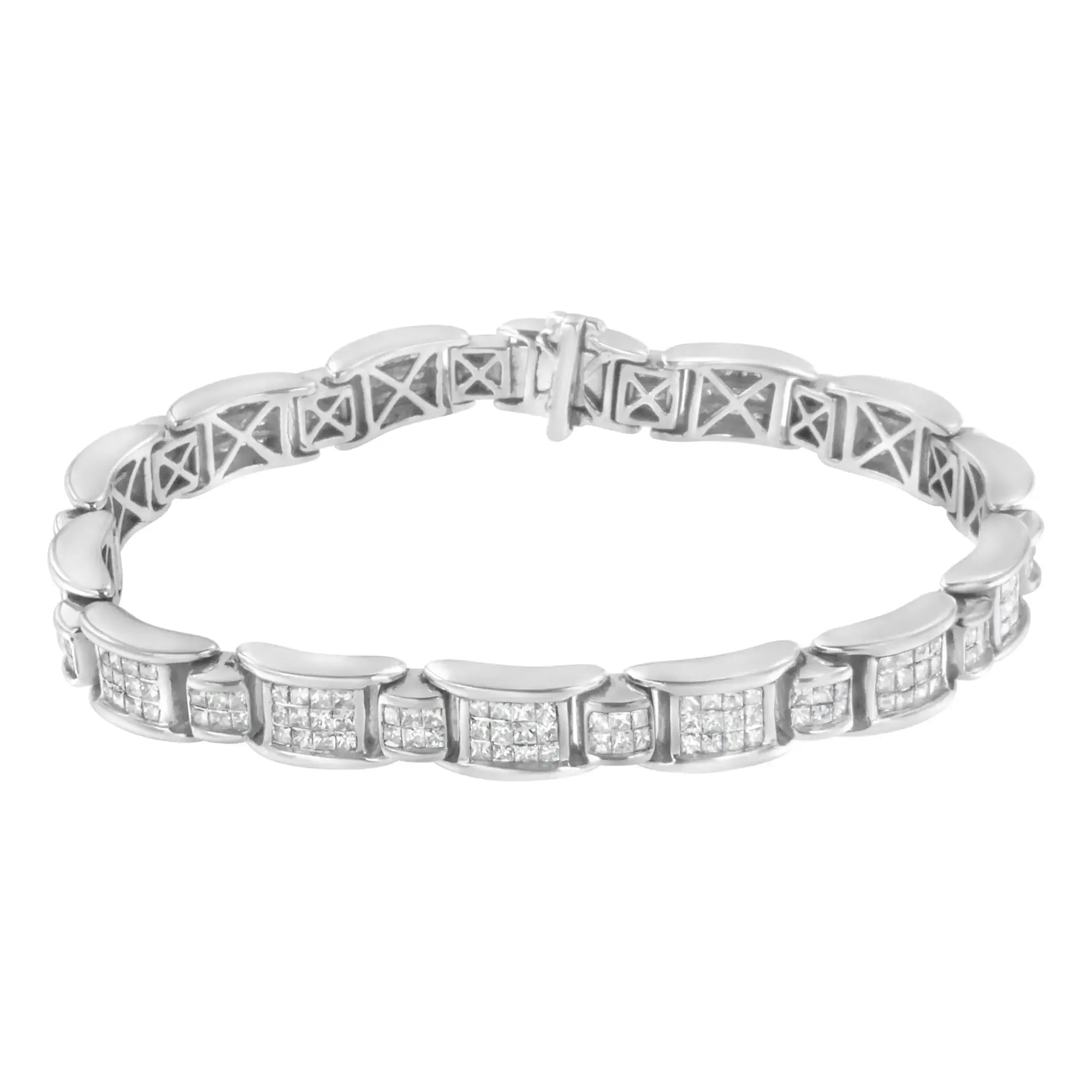 14K White Gold 5.0 Cttw Princess-Cut Diamond Tennis Bracelet of Distinction
