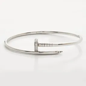 14KW 0.15CTW DIAMOND DESIGNER NAIL BANGLE