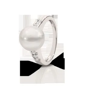 18ct Wg Broome South Sea Round 10.94mm Diamond Ring