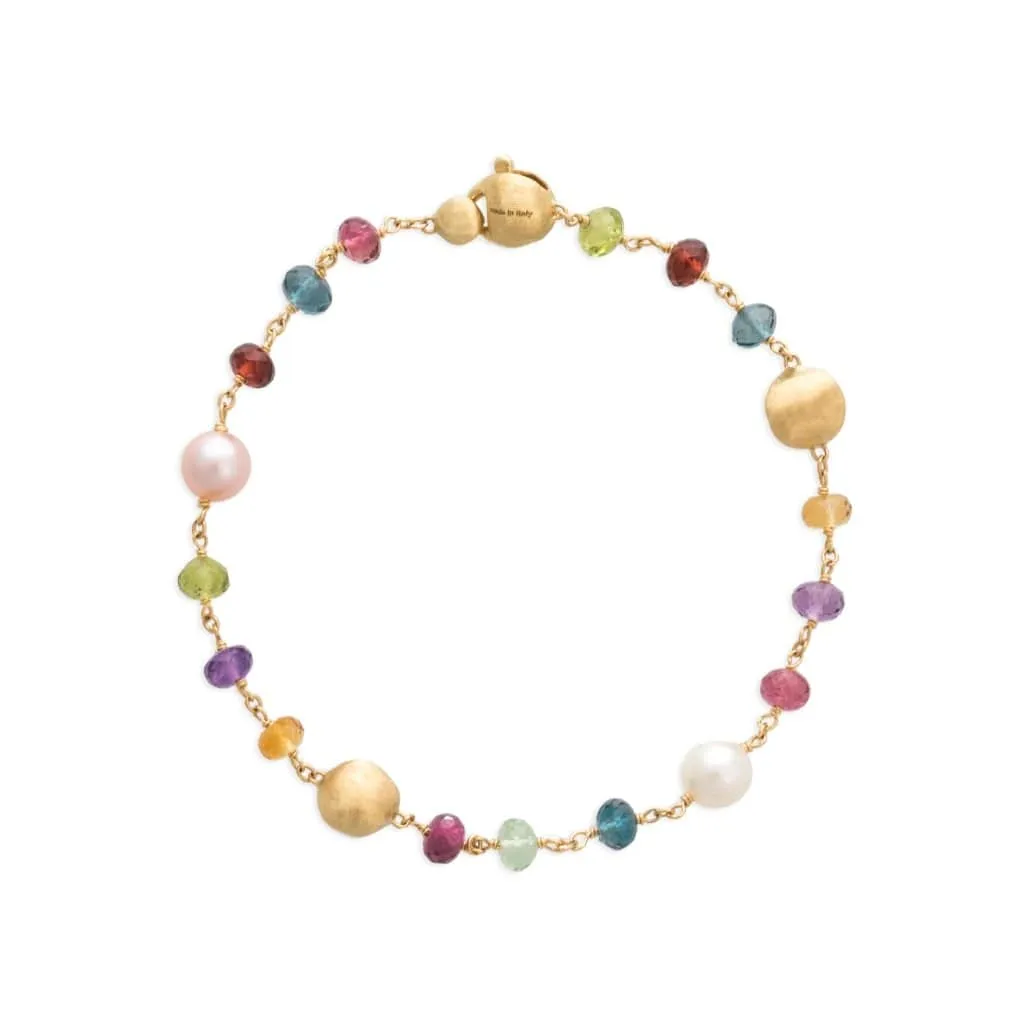 18K Africa Gemstone Pearl Bracelet - BB2418 PL MIX02