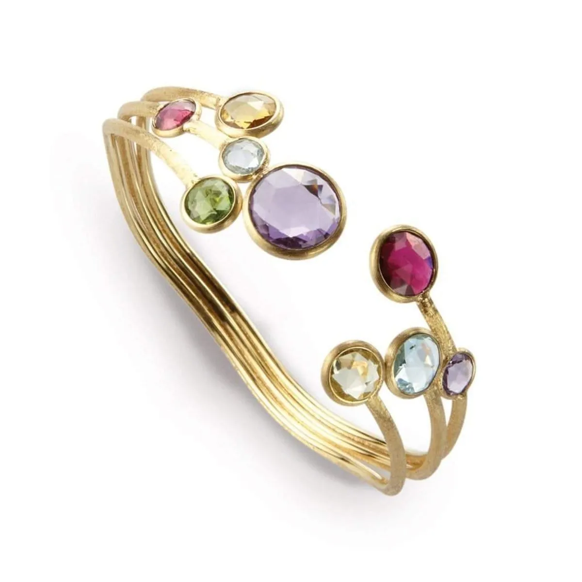 18K Jaipur Mixed Gemstone Bangle - SB51 MIX01 Y