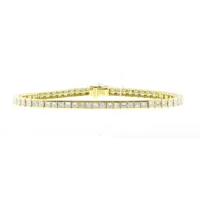 18K Yellow Gold Diamond Tennis Bracelet