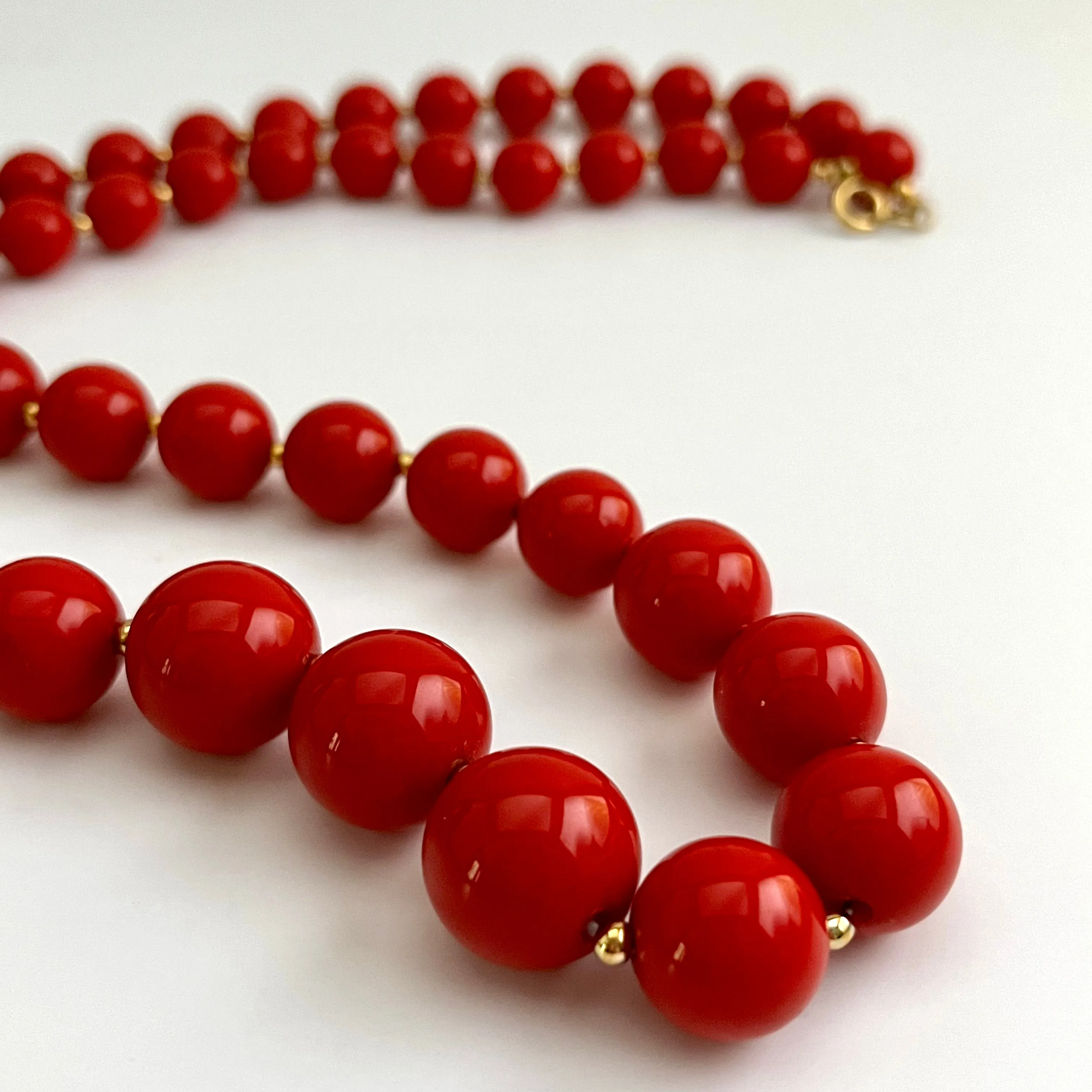 1980s Red Bead Necklace