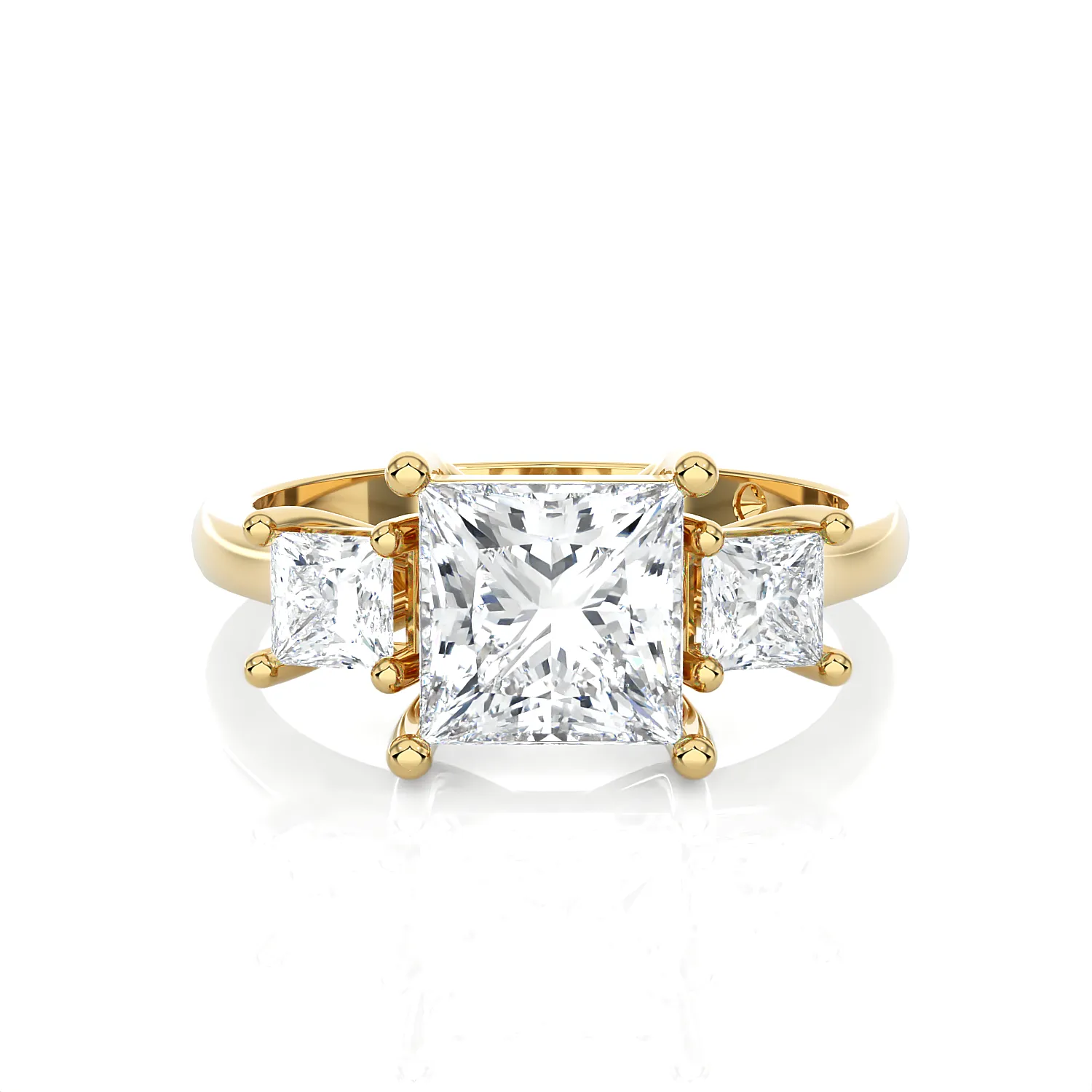 2 1/3 ctw Princess-Cut Three Stone Lab Grown Diamond Ring