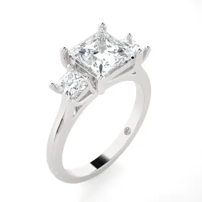 2 1/3 ctw Princess-Cut Three Stone Lab Grown Diamond Ring