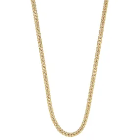 9ct Yellow Gold 8mm 8 Inch CZ Solid Cuban Curb Bracelet 17.8g
