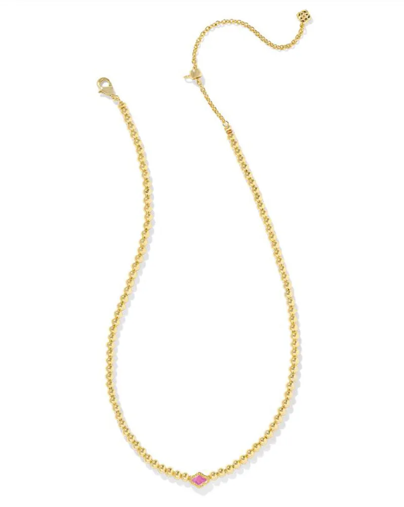 Abbie Beaded Necklace Gold Azalea Illusion by Kendra Scott