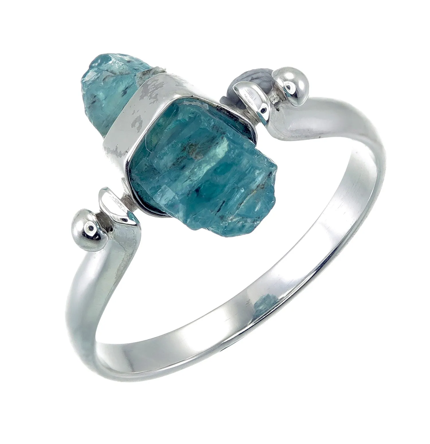 APATITE SWIVEL RING - SILVER