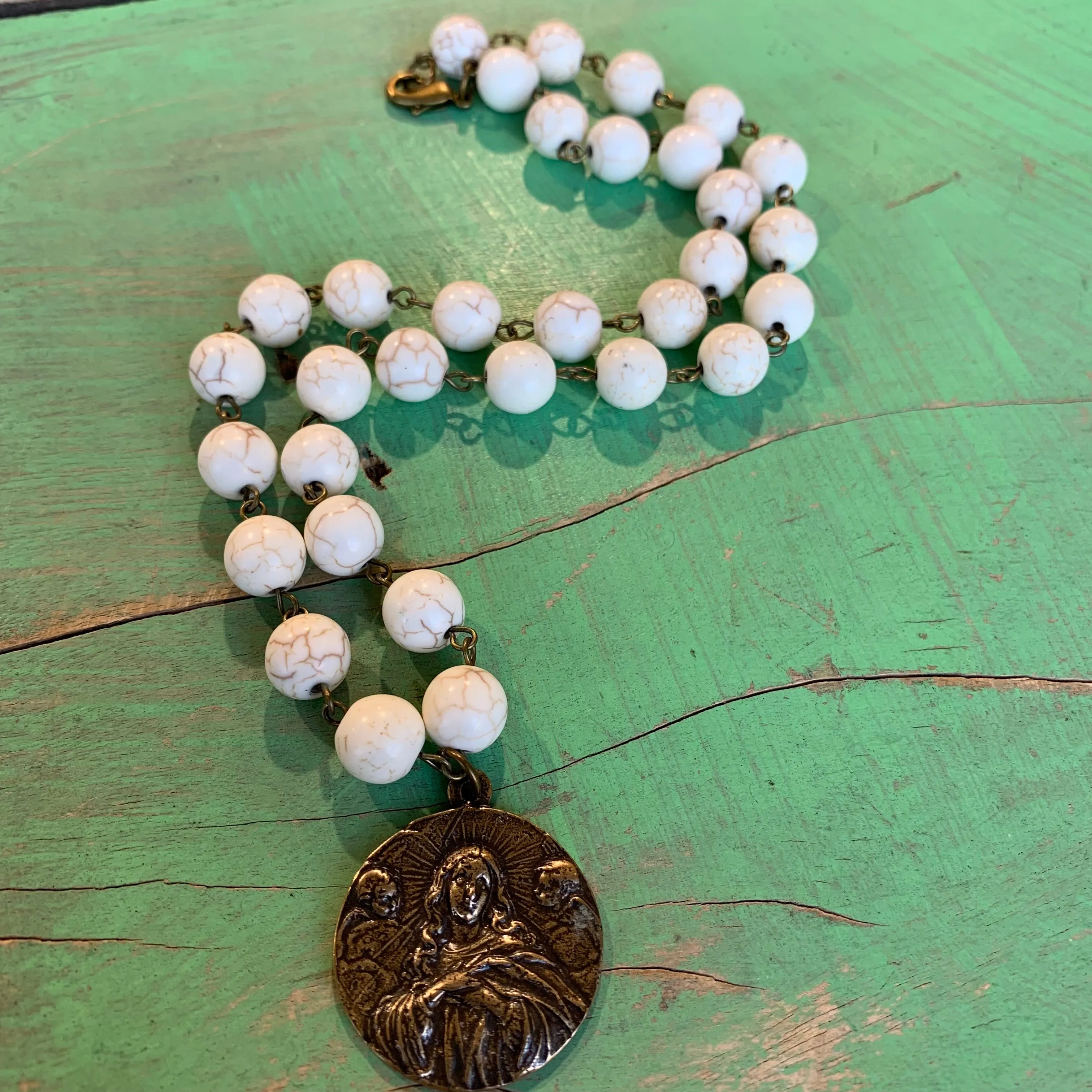 Assumption of Mary Necklace and Earrings