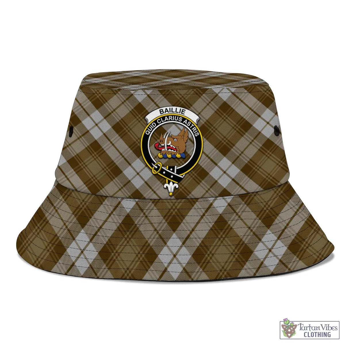 Baillie Dress Tartan Bucket Hat with Family Crest