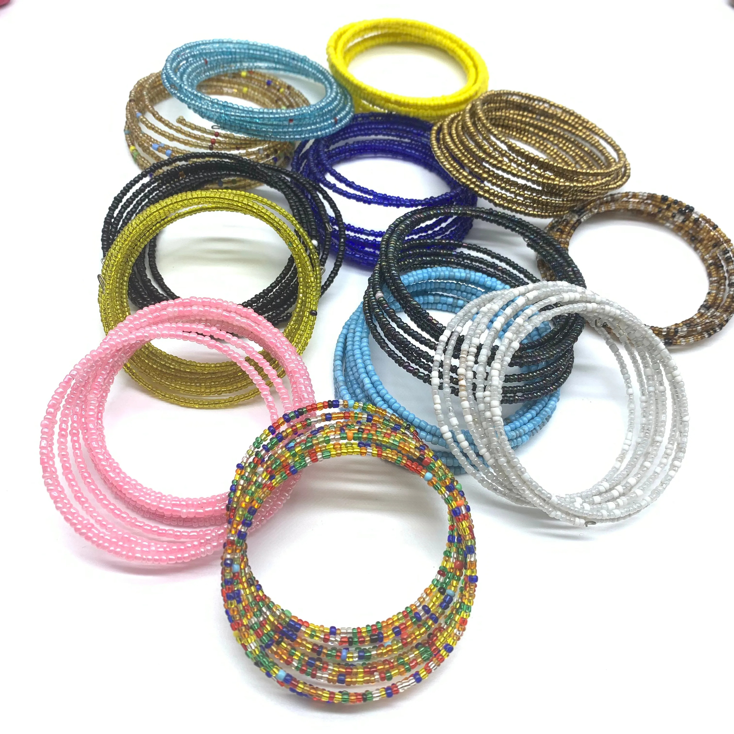 Beaded Coil Bracelet-Yellow 2