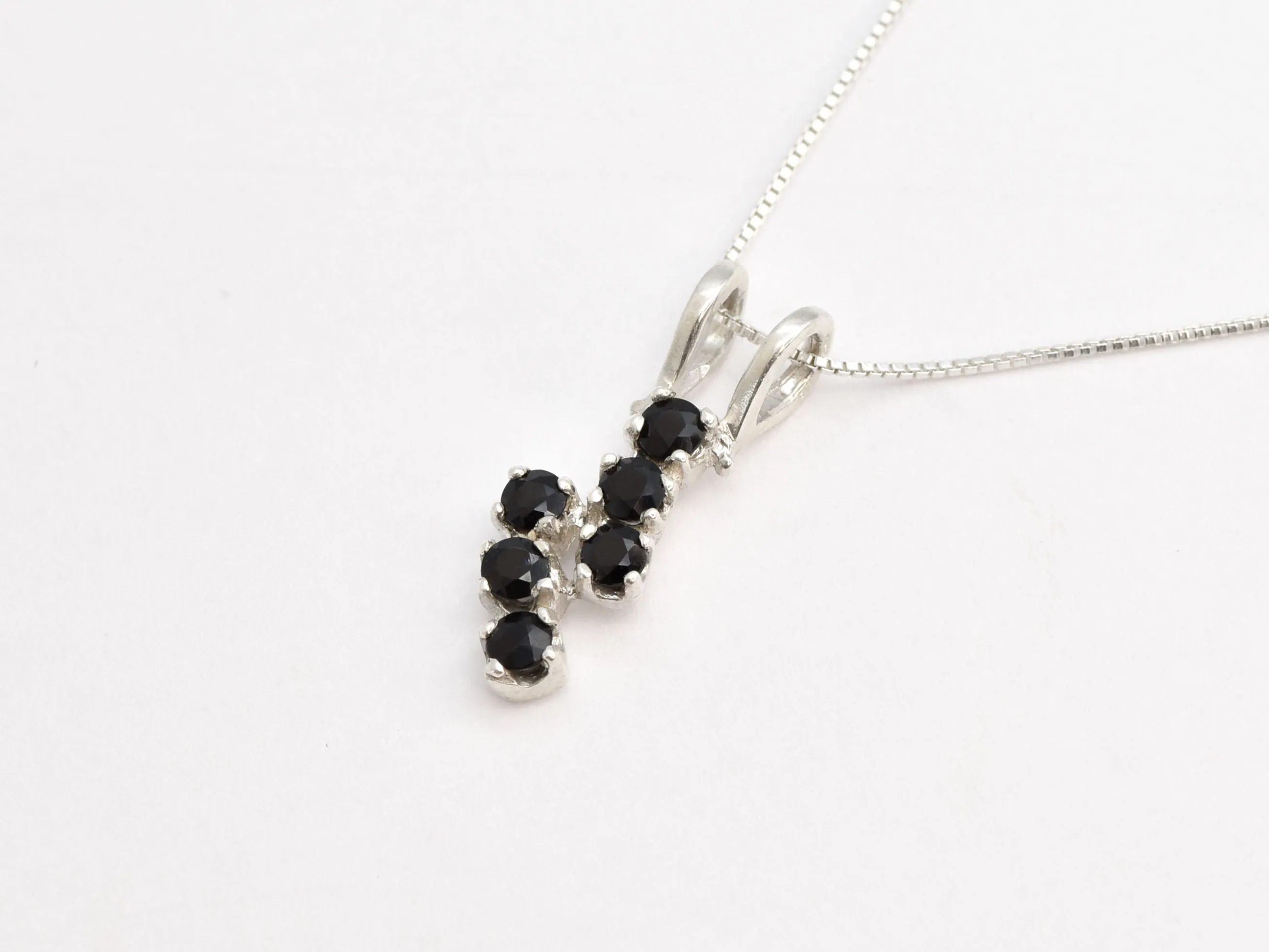 Black Onyx Necklace - Natural Onyx Necklace - Black Dainty Pendant