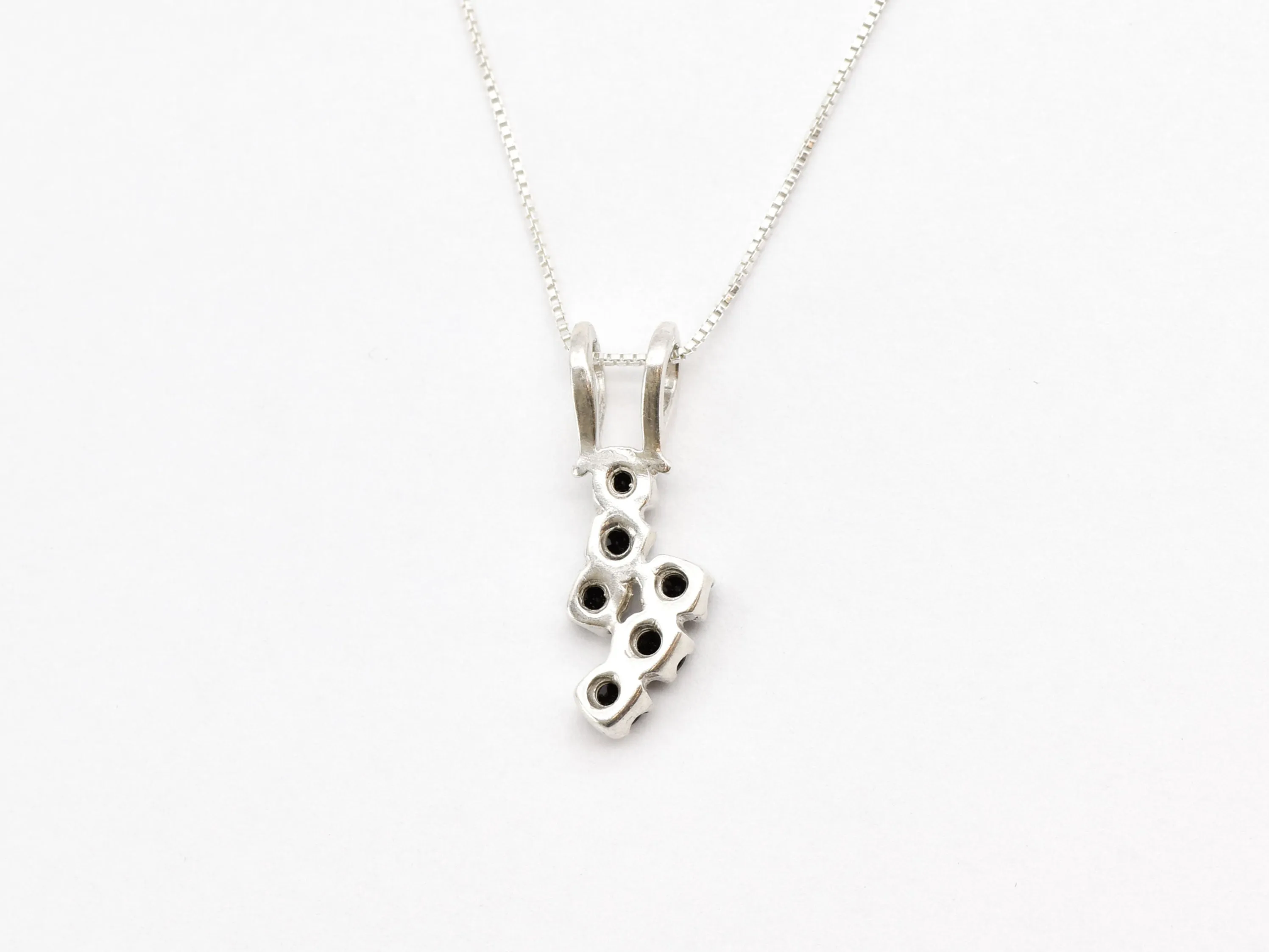 Black Onyx Necklace - Natural Onyx Necklace - Black Dainty Pendant