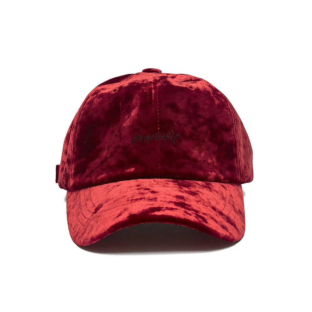 BLING VELVET LOGO CAP RED