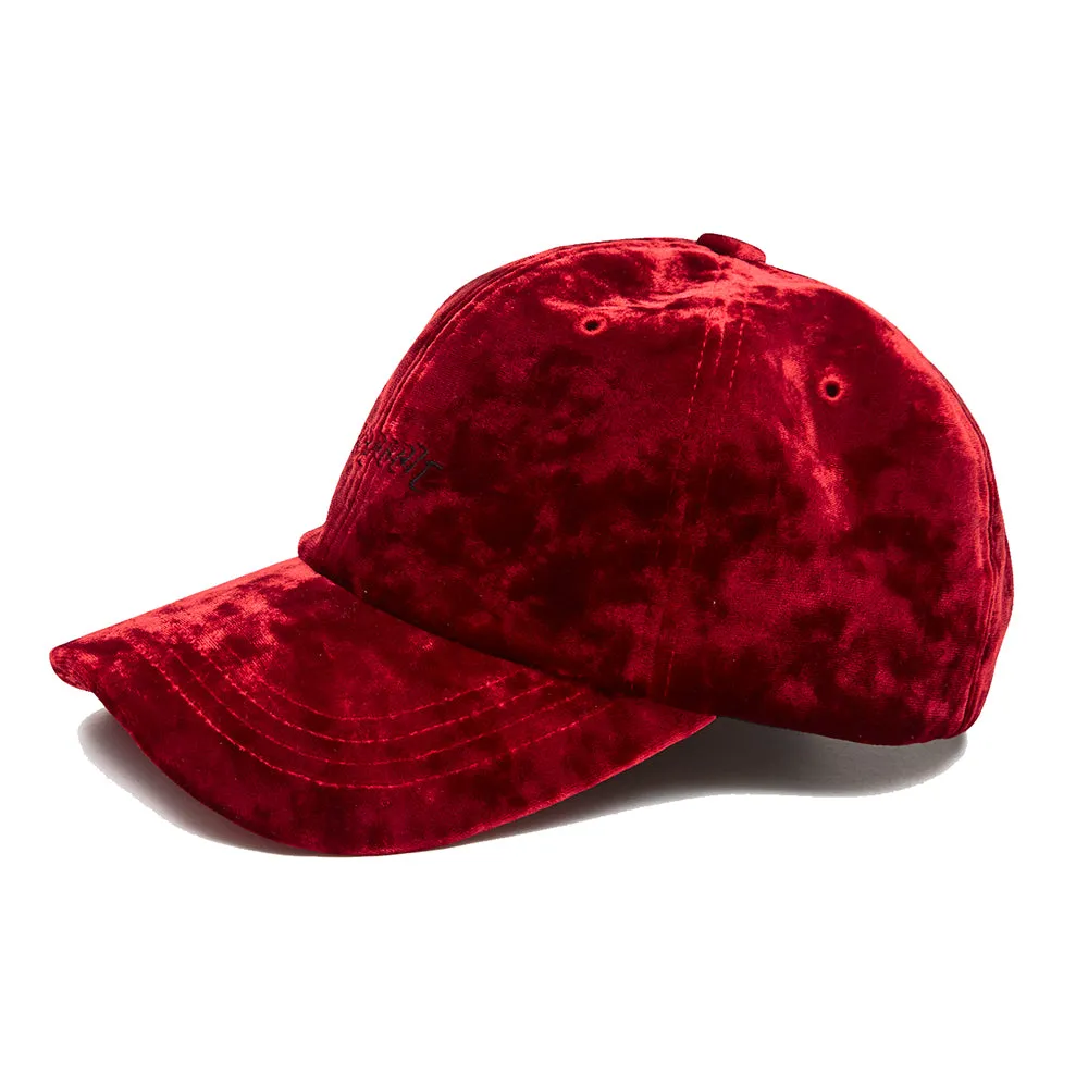BLING VELVET LOGO CAP RED