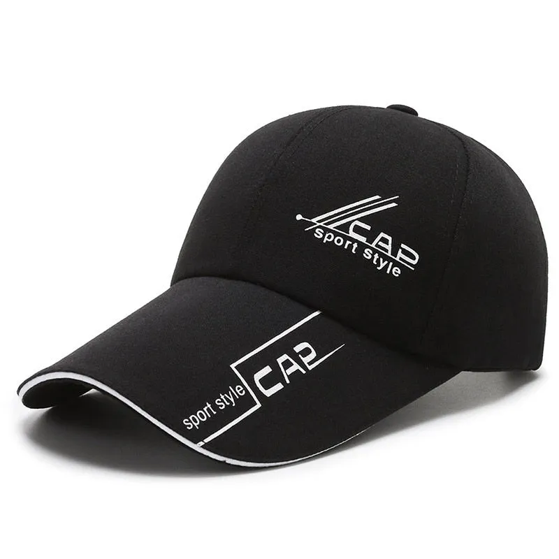 Brand Long Brim Sports Baseabll Caps Men Women Summer Sun Visor Print Dad Hat Bones Golf Hat