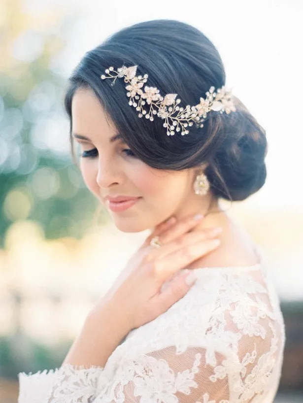 Bridal hair vine Bridal hair piece Rose Gold Bridal headpiece Bridal hair comb Wedding hair comb Wedding hair piece Rose Gold hair vine