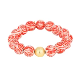 BuDhaGirl | Porcelain Beaded Flame Bracelet