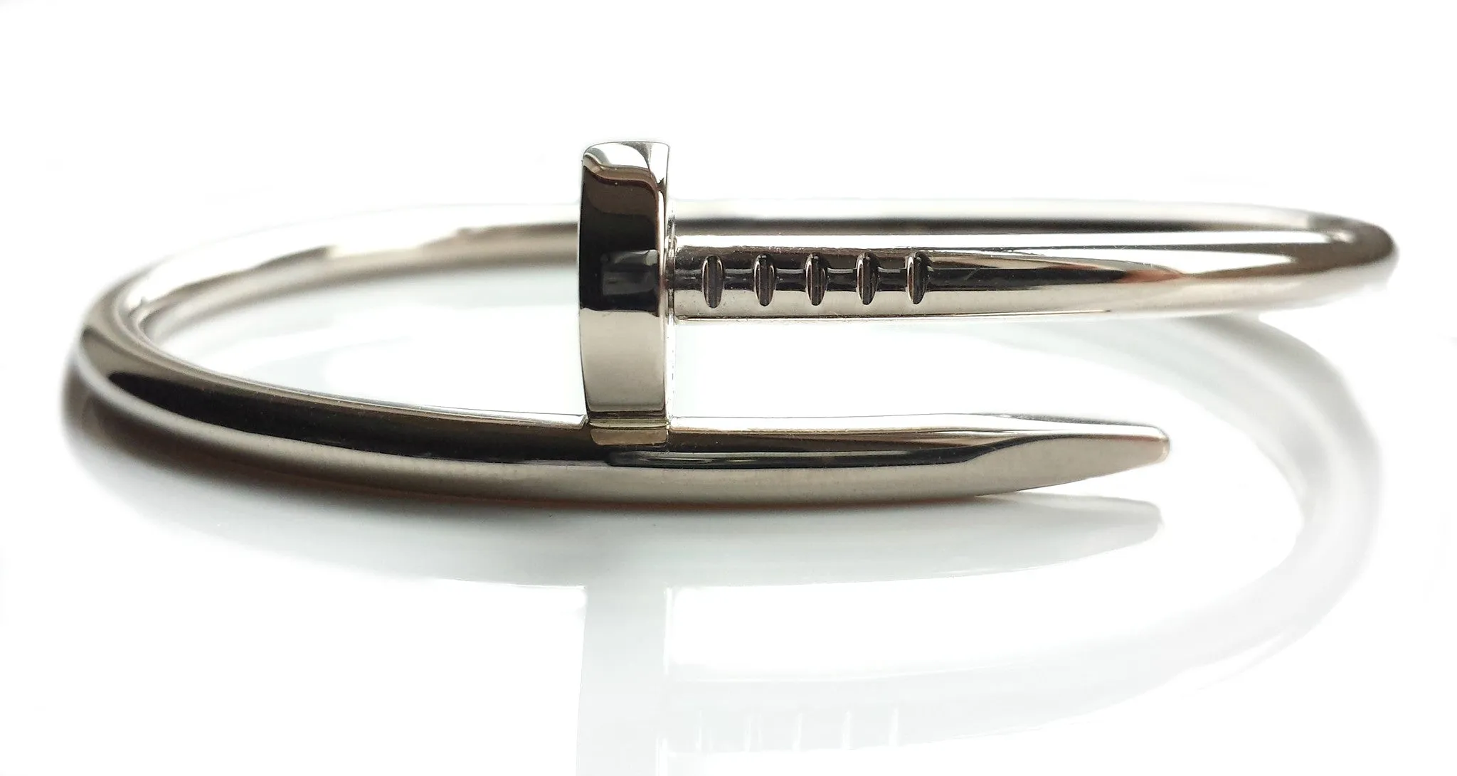 Cartier Juste un Clou Bangle in 18k White Gold, Size 17