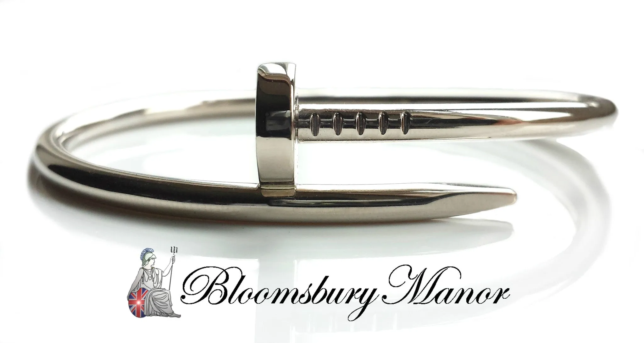 Cartier Juste un Clou Bangle in 18k White Gold, Size 17