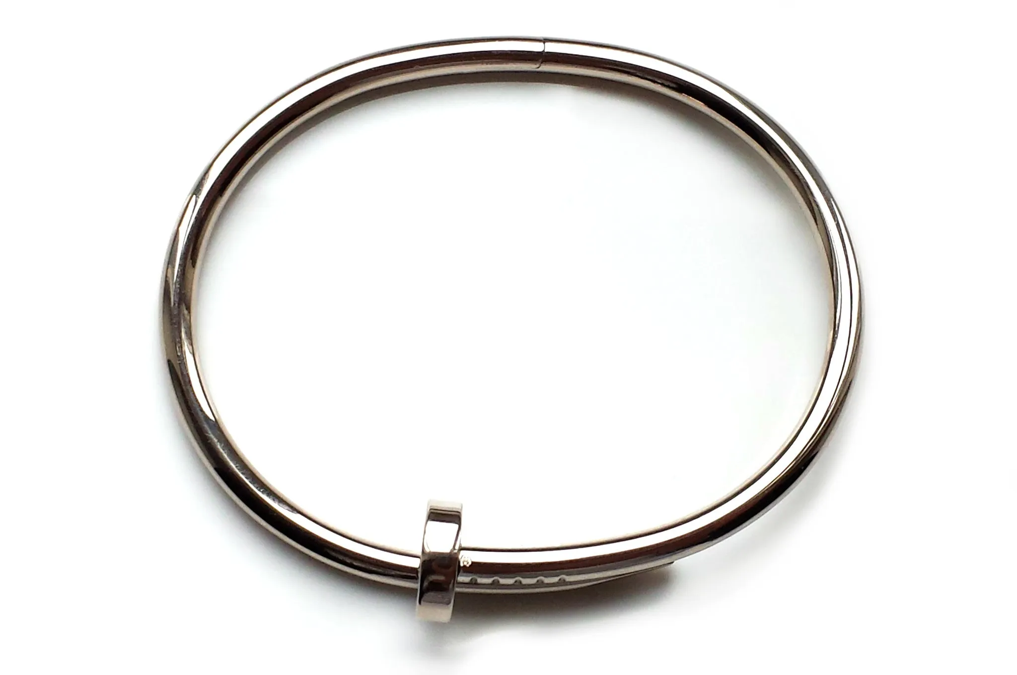 Cartier Juste un Clou Bangle in 18k White Gold, Size 17
