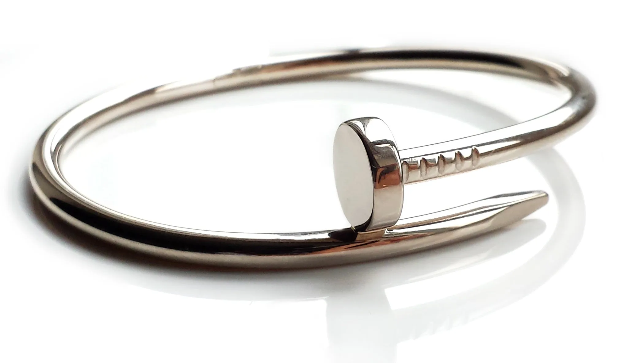 Cartier Juste un Clou Bangle in 18k White Gold, Size 17