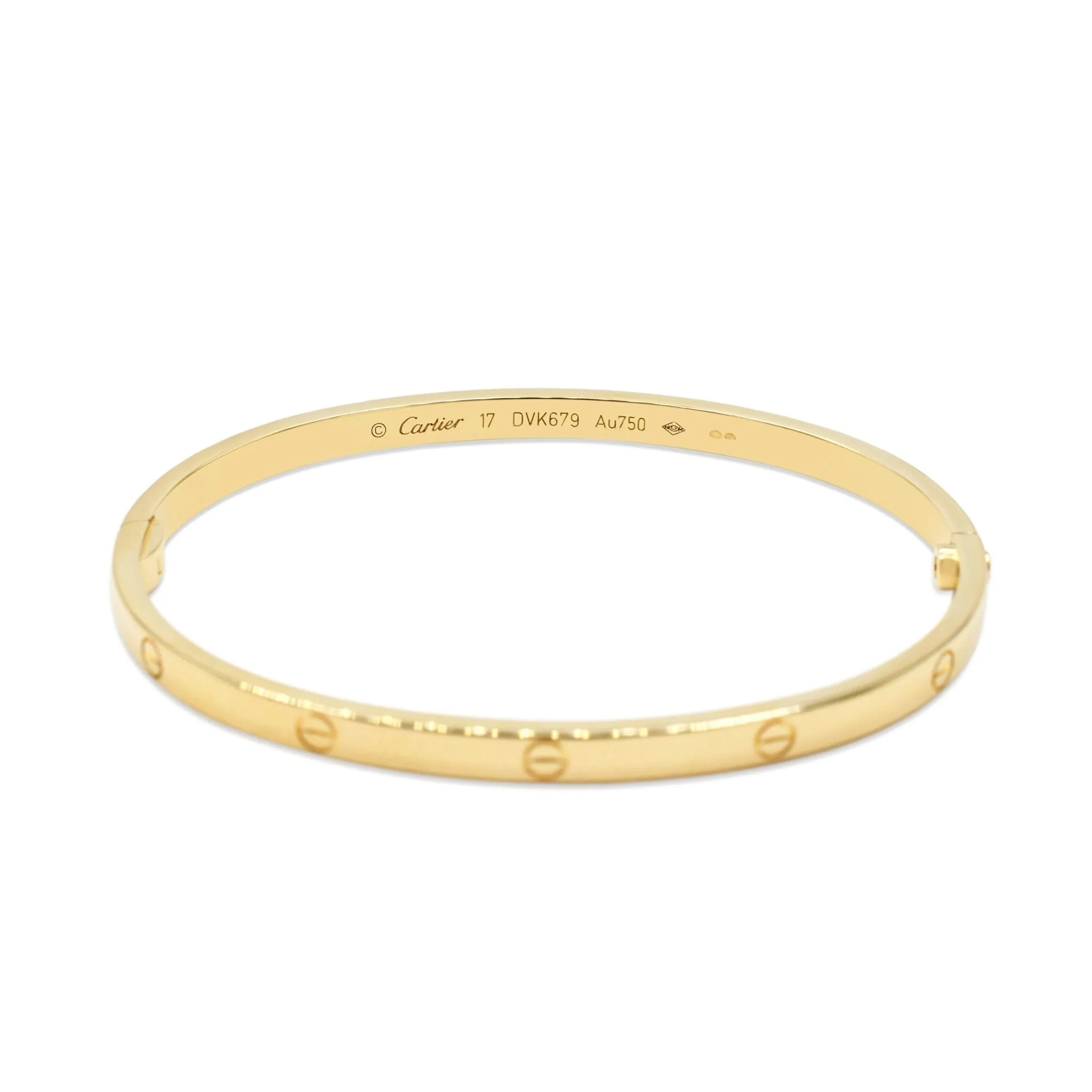 Cartier Love Bangle Size 17 - 18ct Yellow Gold