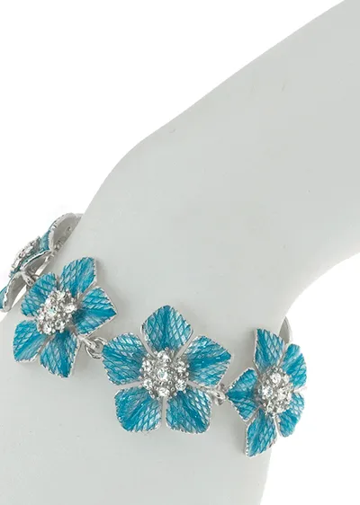 Celestial Blue Flower Bracelet