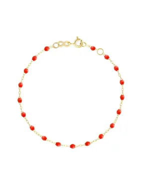Classic Gigi Coral Resin Yellow Gold Bracelet