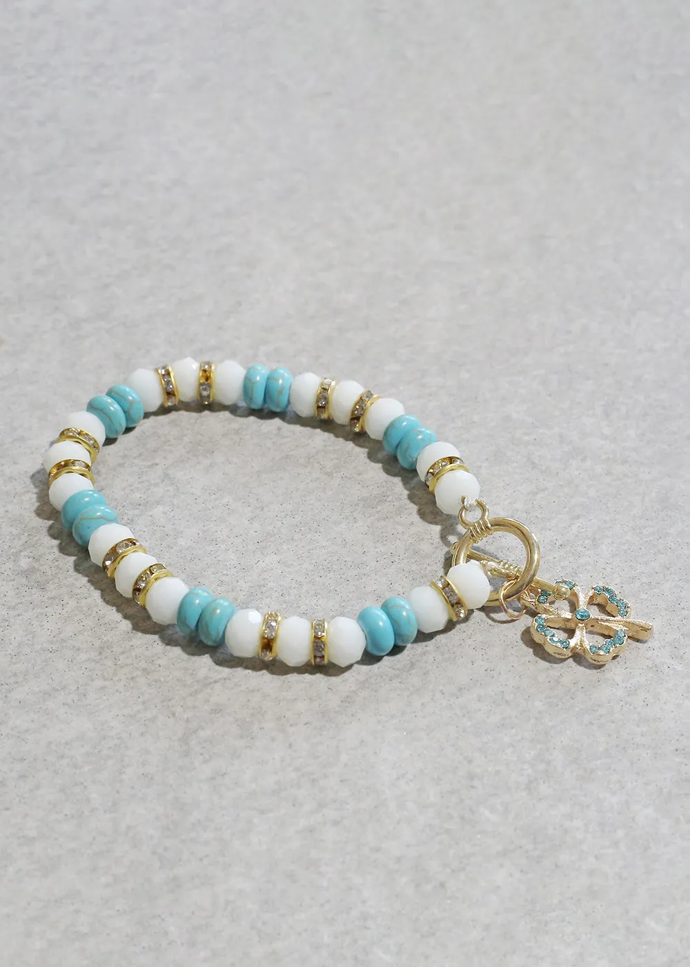 Clover Charm Beaded Bracelet