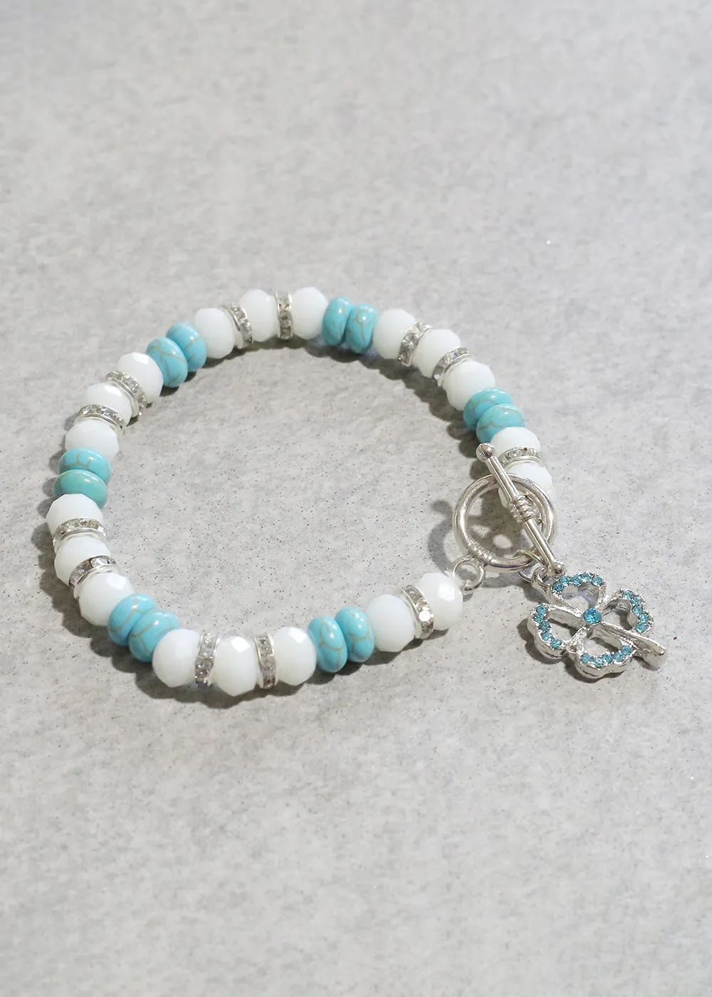 Clover Charm Beaded Bracelet