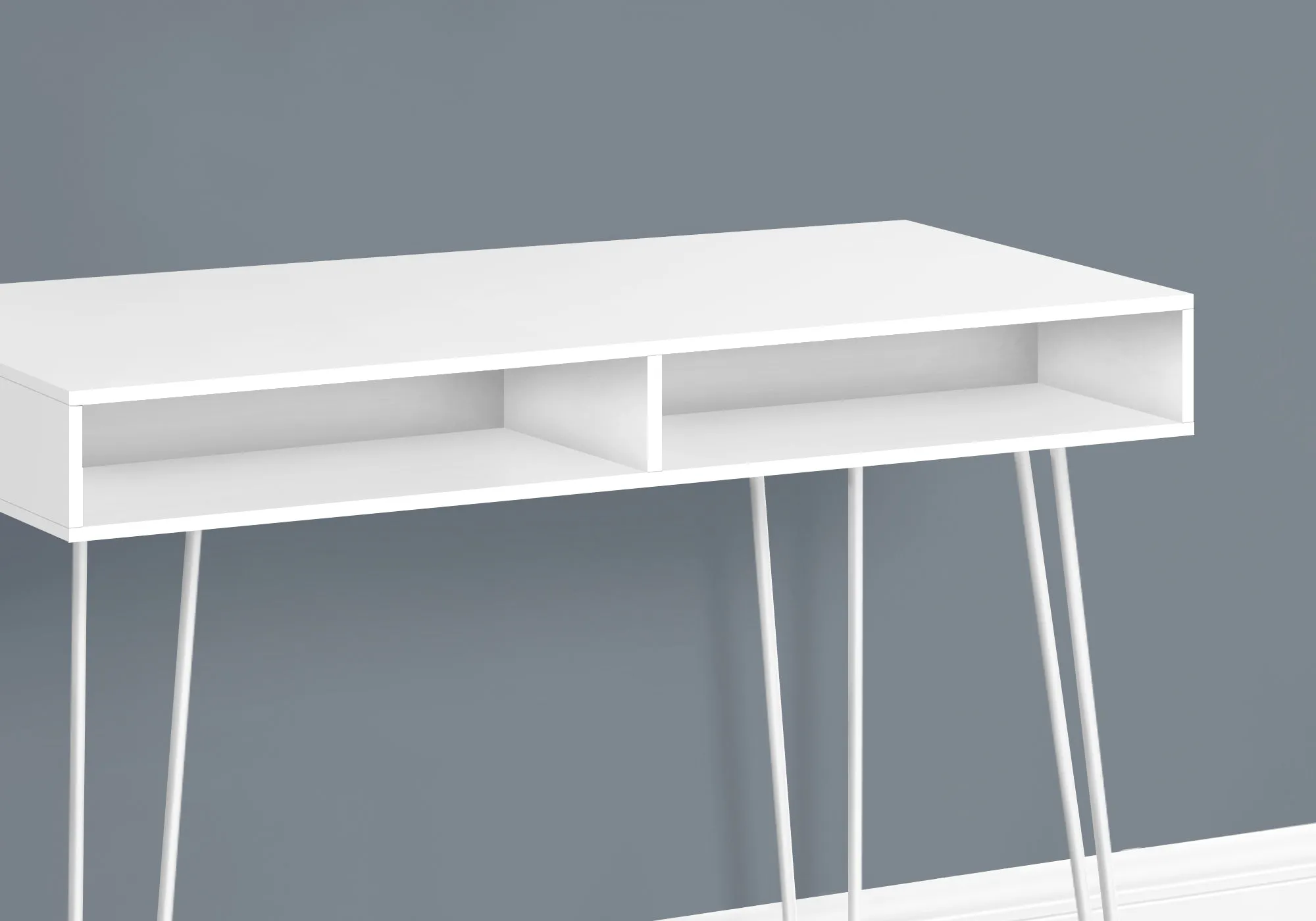 Computer Desk - 40"L / White / White Metal