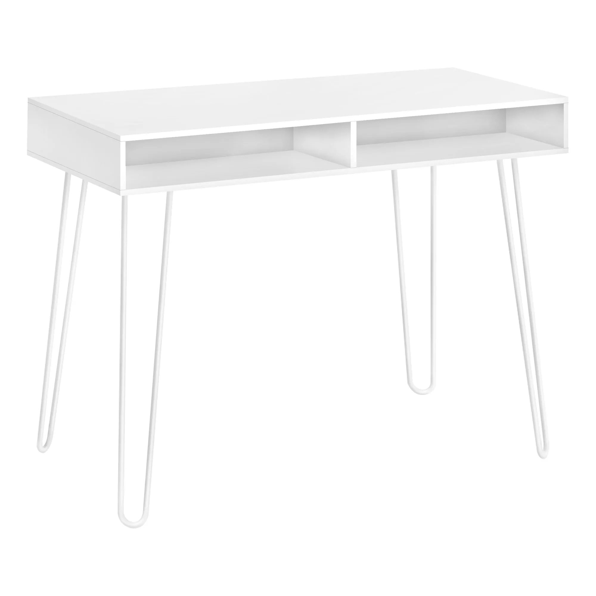 Computer Desk - 40"L / White / White Metal