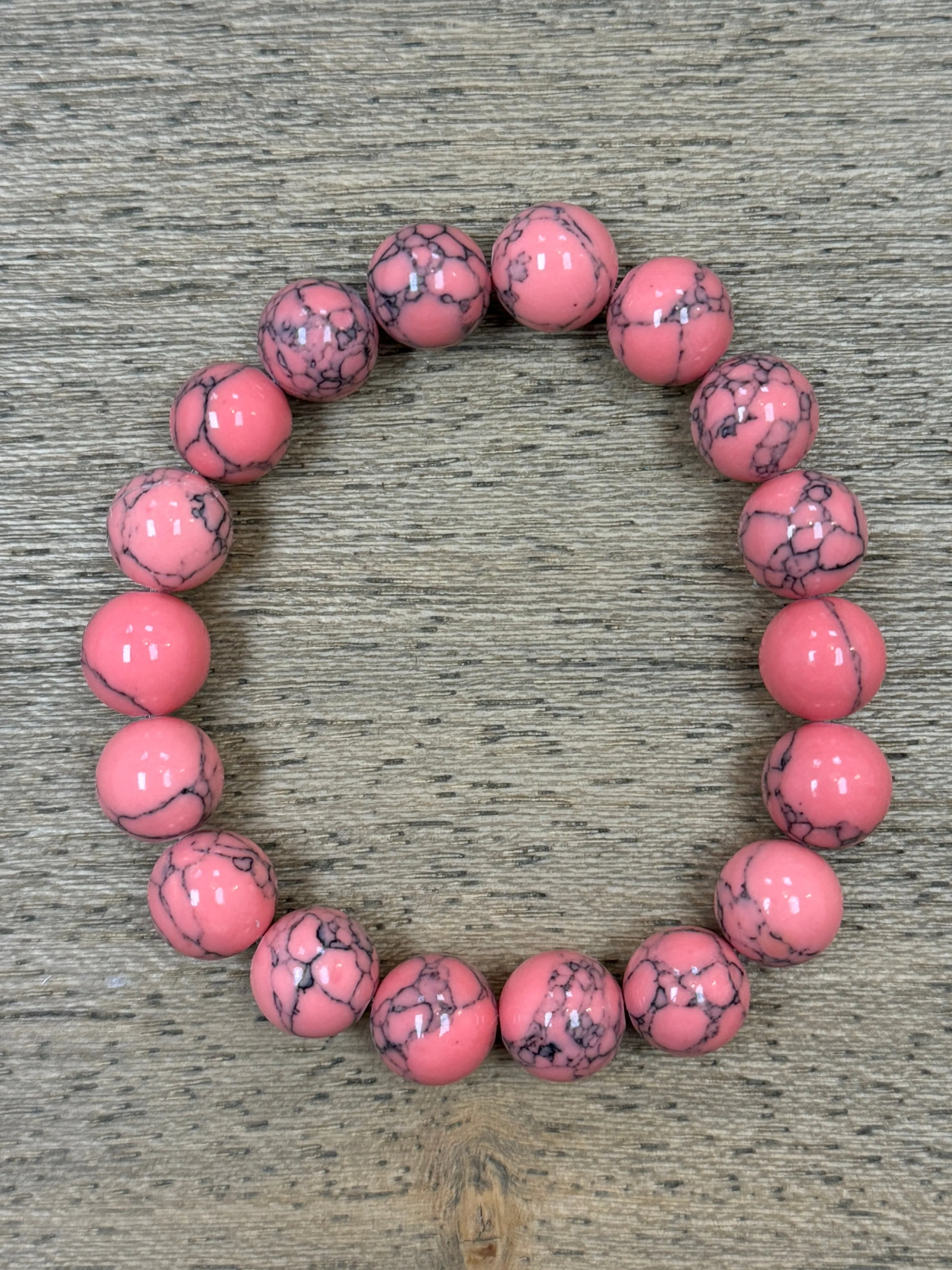 Coral Magnesite 10mm Bracelet