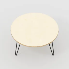 Custom Plywood Round Coffee Table with Hairpin Legs