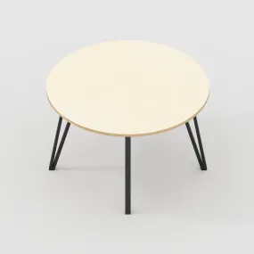 Custom Plywood Round Table with Box Hairpin Legs