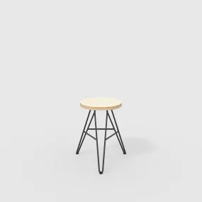 Custom Plywood Stool with Hairpin Base