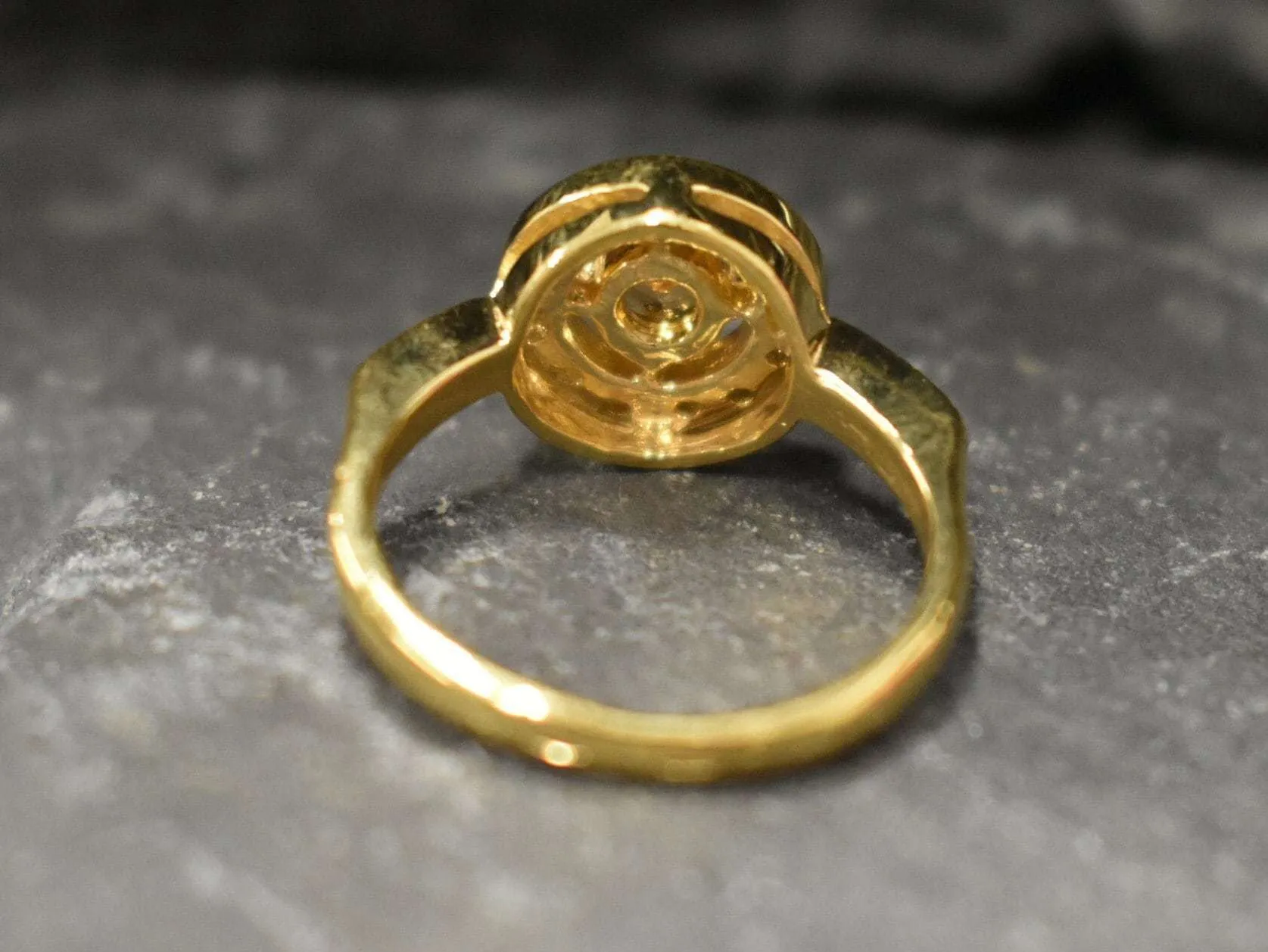 Dainty Citrine Gold Ring - Natural Citrine Ring - November Birthstone Ring
