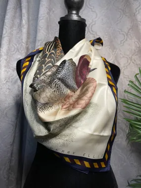 Designer Perry Ellis Duck silk scarf