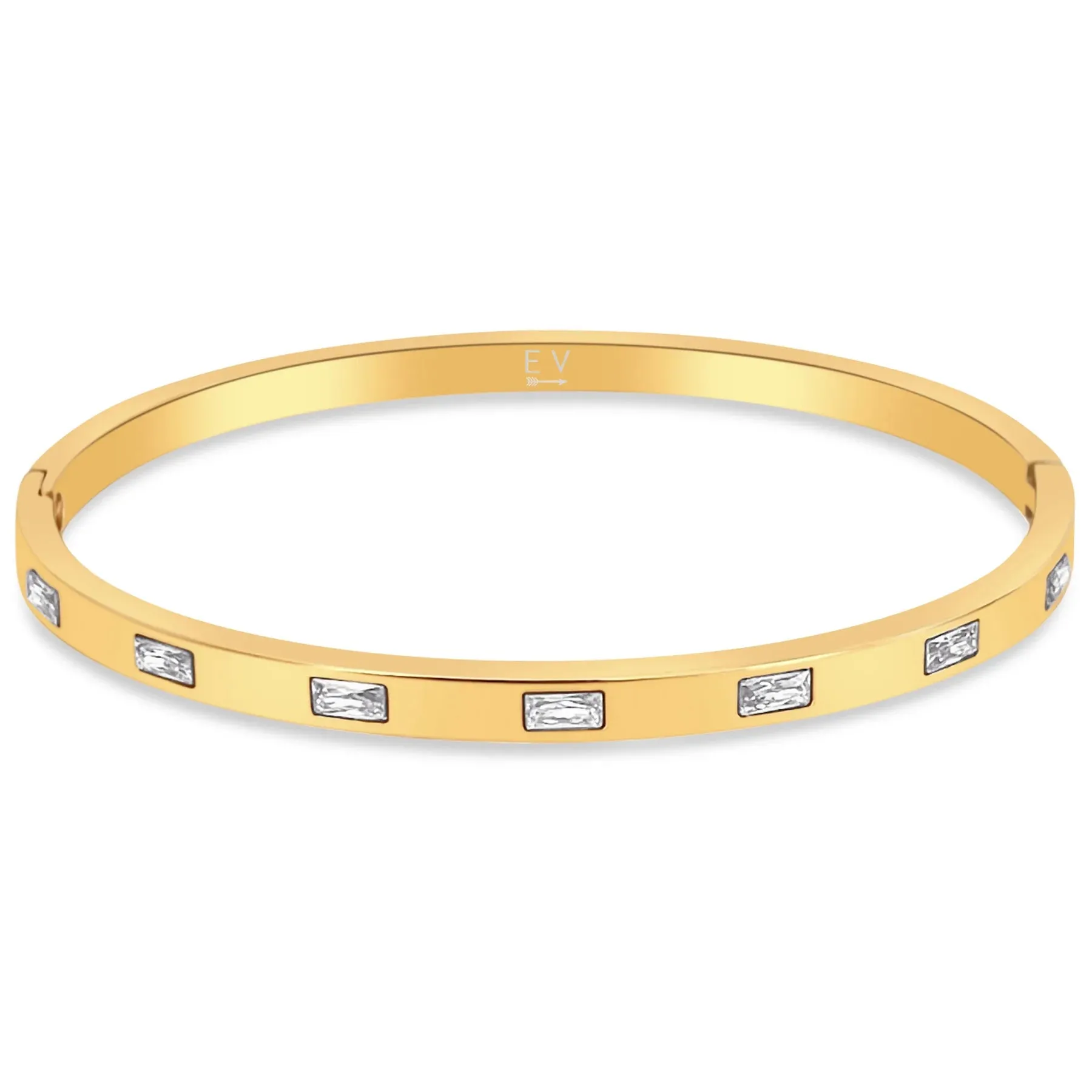 Elena Baguette Bangle Gold