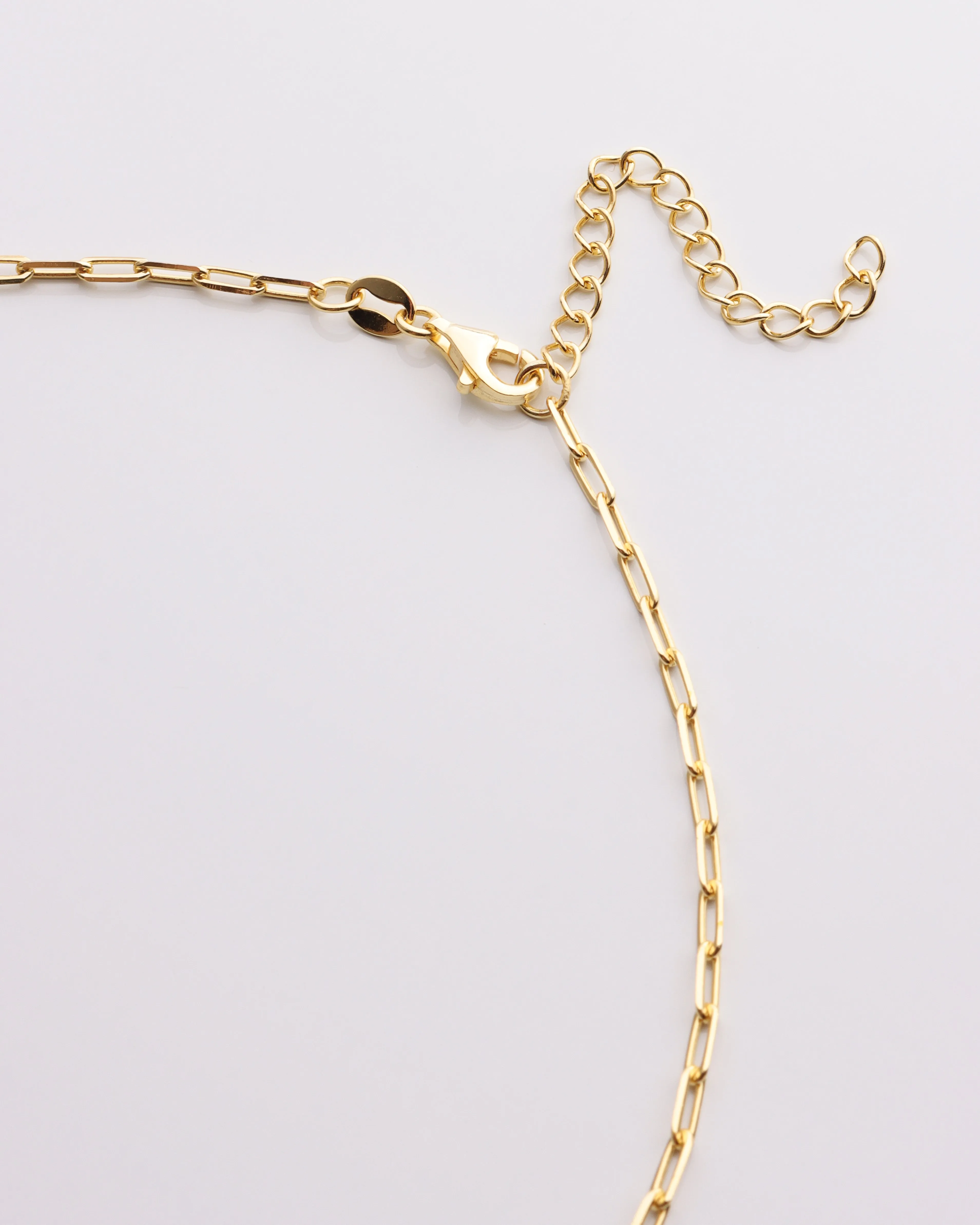 Enamel Tube Pendant Paperclip Chain Necklace