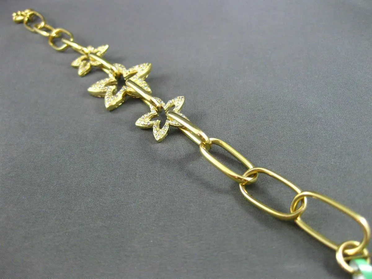 ESTATE LARGE 1.17CT DIAMOND 18KT YELLOW GOLD STARBURST FILIGREE TOGGLE BRACELET