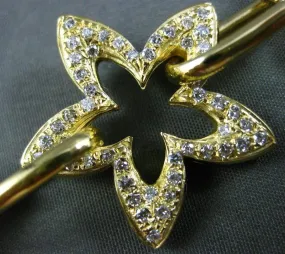 ESTATE LARGE 1.17CT DIAMOND 18KT YELLOW GOLD STARBURST FILIGREE TOGGLE BRACELET