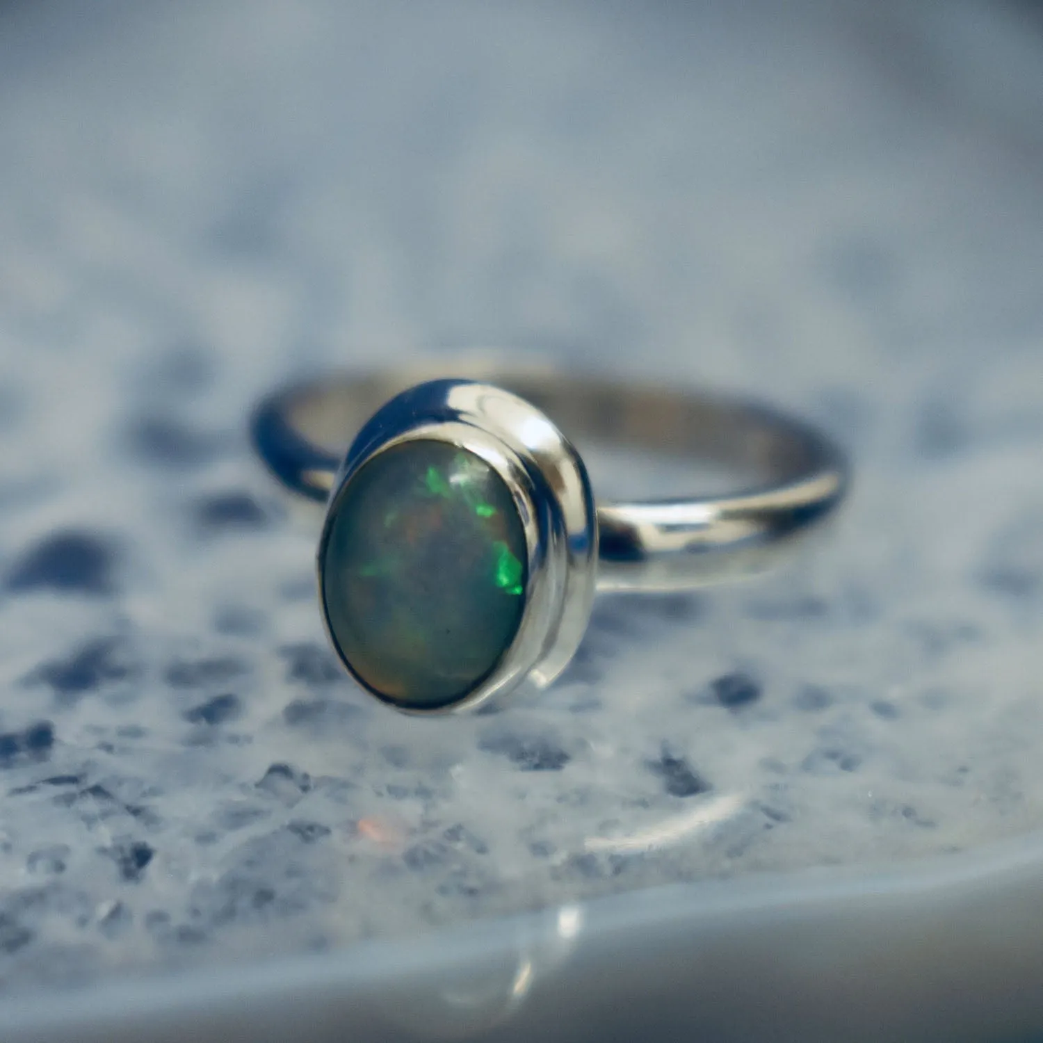 Ethiopian Opal Ring (925) Sterling Silver