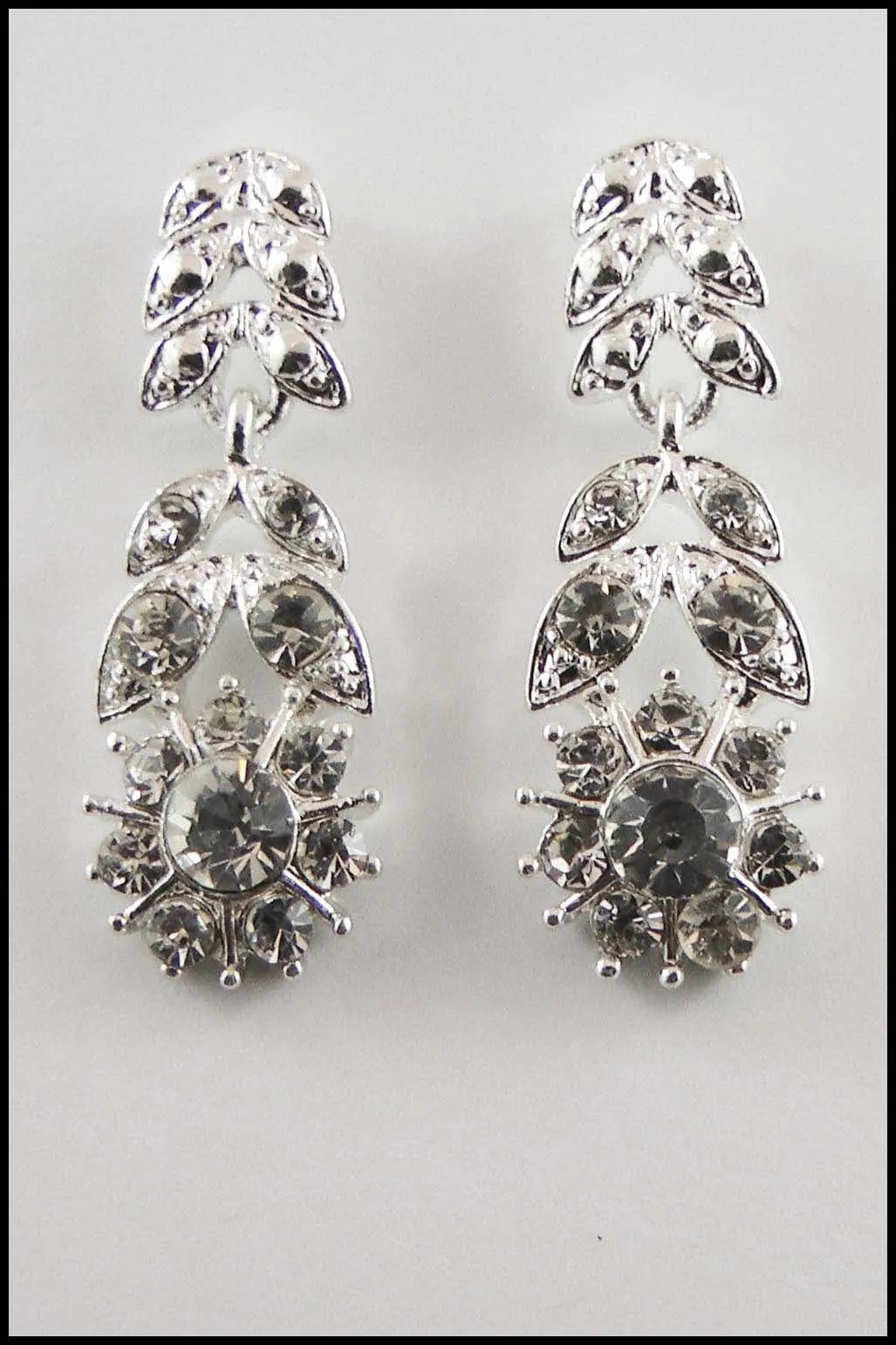 Evening Rhinestone Necklace, Bracelet, and Earring Set