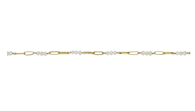 everything beaded necklace - pearl
