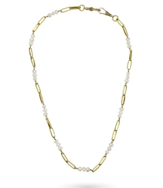 everything beaded necklace - pearl